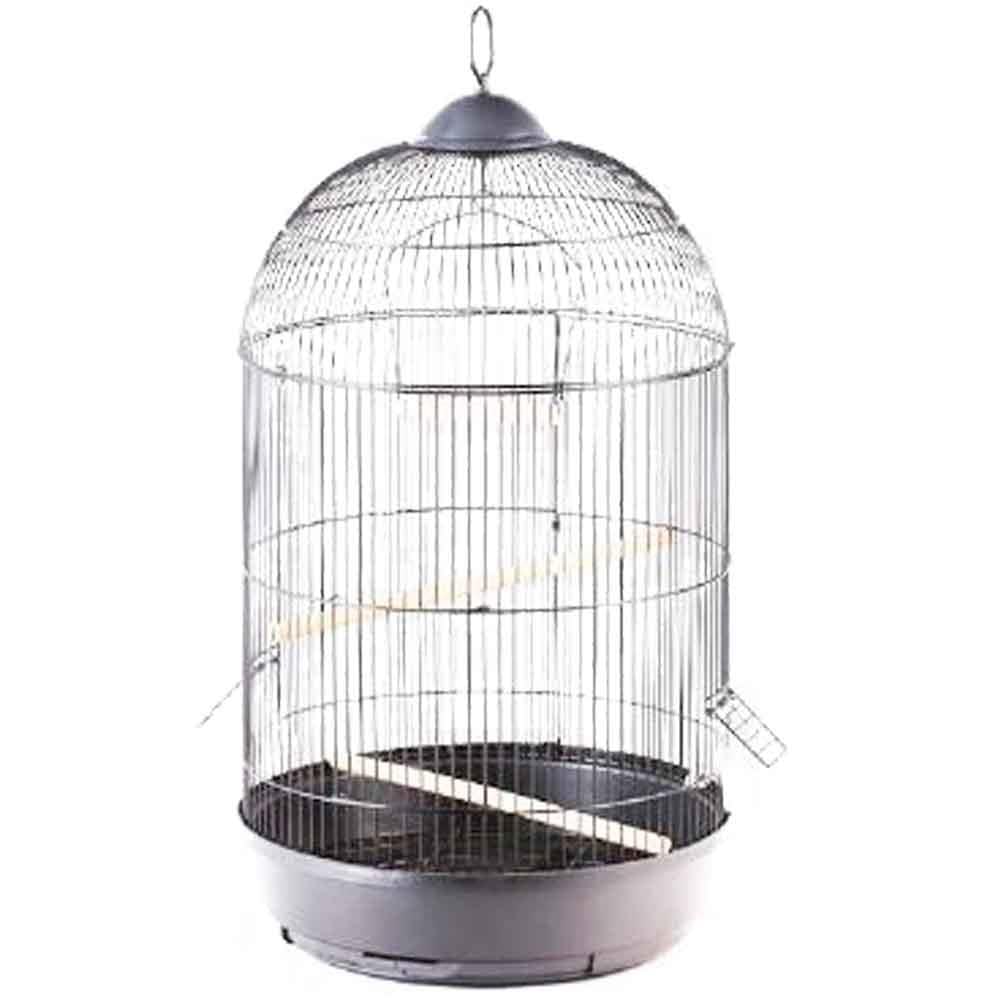 EuroGold Yuvarlak Salon Kafesi Krom (ø42x77 cm) Dış Yemlik – F3201AC 32112061 Amazon Pet Center