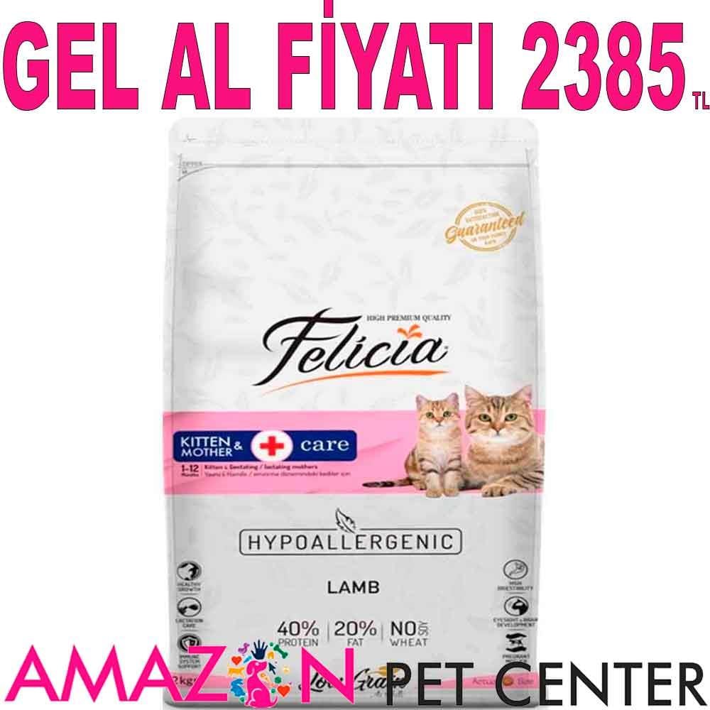 Felicia Düşük Tahıllı Kuzulu Yavru Kedi Maması 12 kg 18275001 Amazon Pet Center