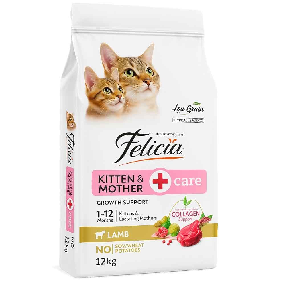 Felicia Düşük Tahıllı Kuzulu Yavru Kedi Maması 12 kg 8681299606696 Amazon Pet Center