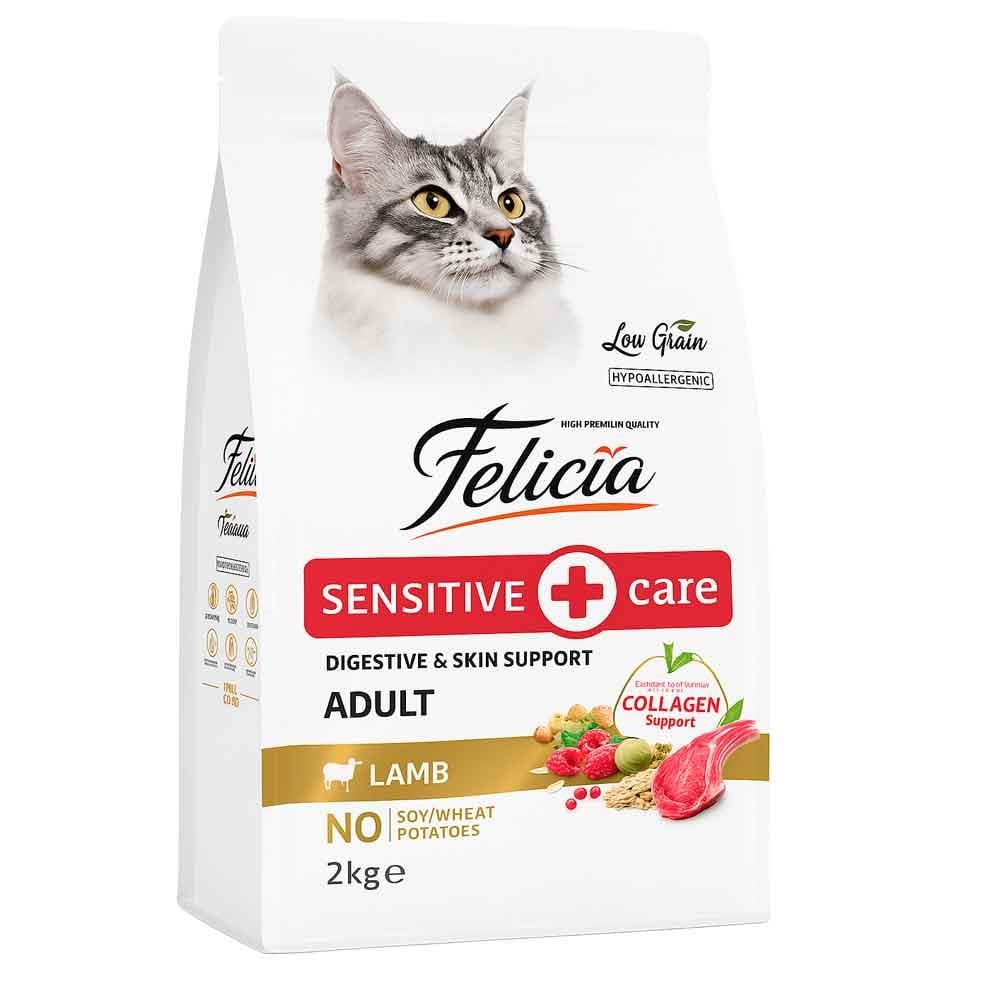Felicia Düşük Tahıllı Kuzulu Yetişkin Kedi Maması 2 kg 8681299606665 Amazon Pet Center