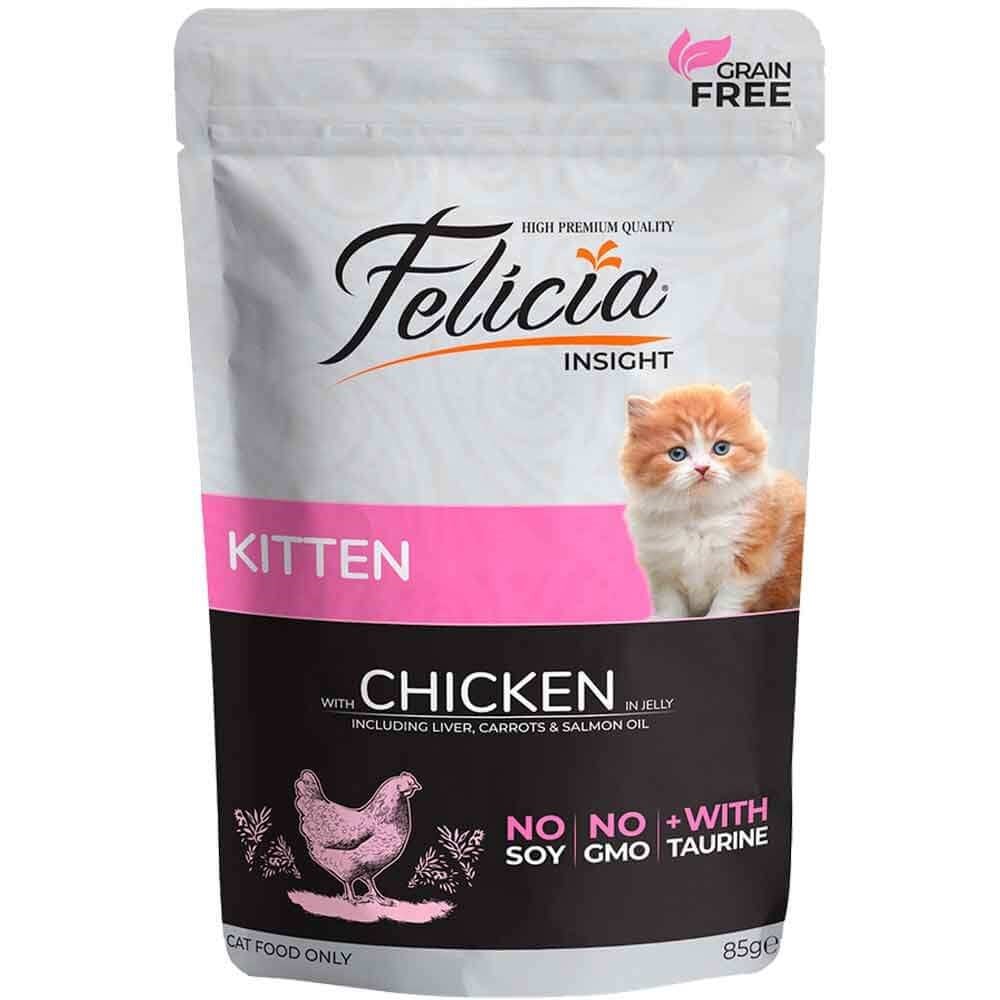 Felicia Kitten Yaş Kedi Maması Tahılsız 85 gr 8682631200039 Felicia Yavru Kedi Konserve Mamaları Amazon Pet Center