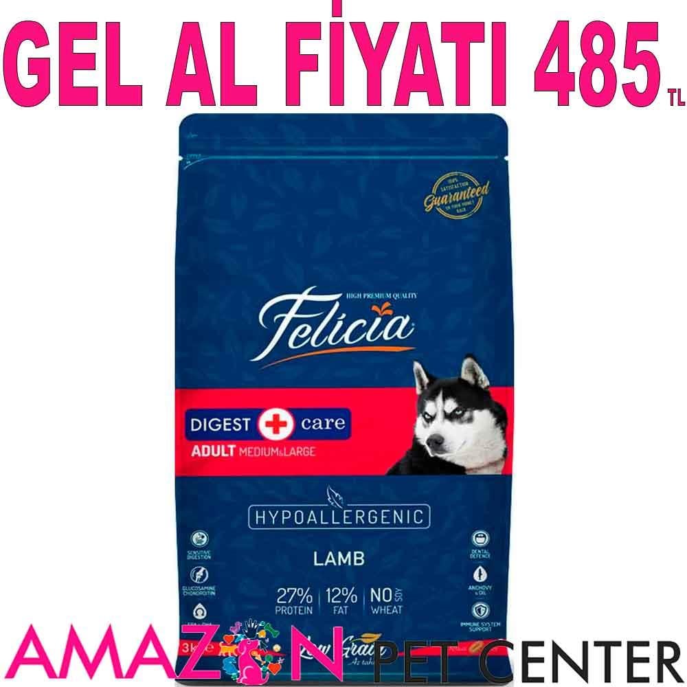 Felicia Köpek Maması Kuzu Etli Az Tahıllı 3 Kg 18270006 Amazon Pet Center