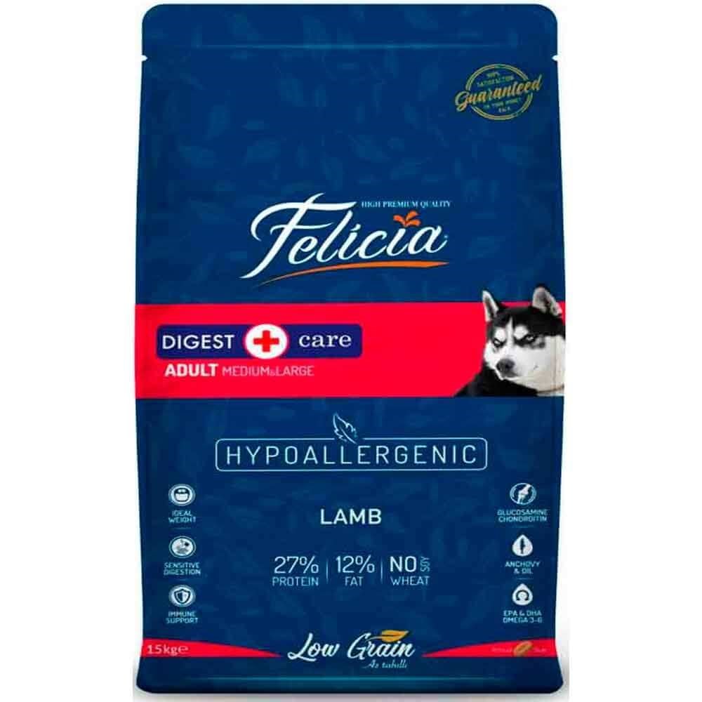 Felicia Köpek Maması Kuzu Etli Az Tahıllı 15 Kg 8681299601257 Felicia Yetişkin Köpek Mamaları Amazon Pet Center