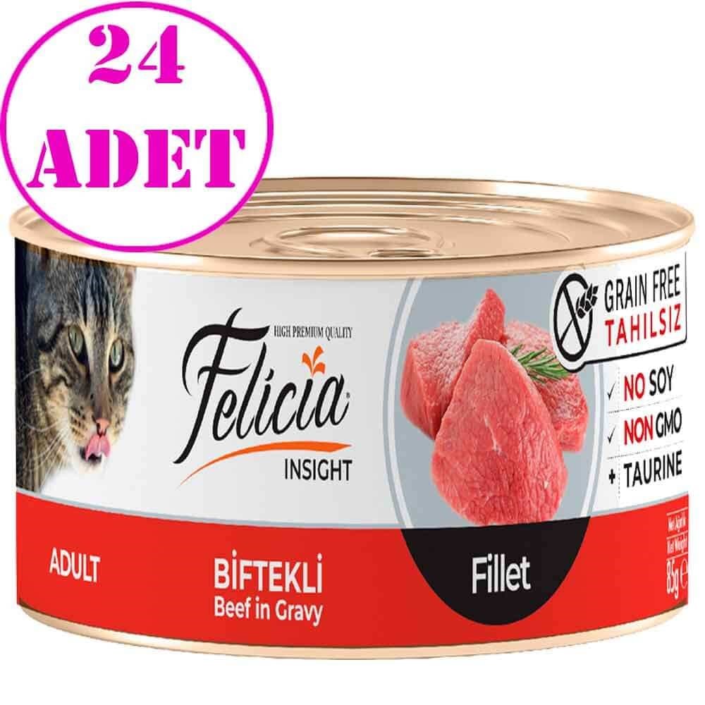 Felicia Tahılsız Biftek Filetolu Yaş Kedi Maması 85 Gr 24 AD 32126181 Felicia Koli Kedi Konserve Mamaları Amazon Pet Center
