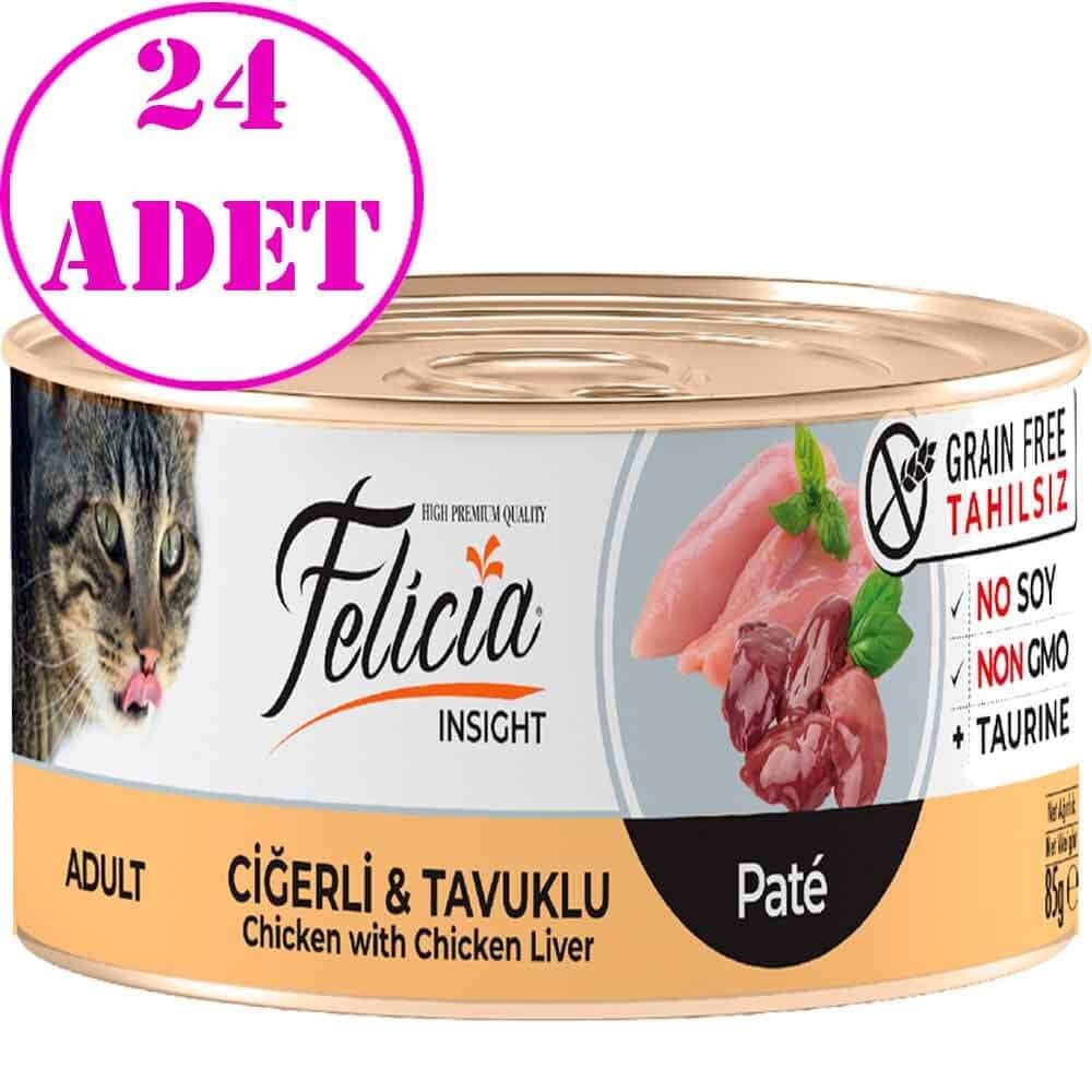 Felicia Tahılsız Ciğerli Tavuklu Kıyılmış Yaş Kedi Maması 85 Gr 24 AD 32126129 Felicia Koli Kedi Konserve Mamaları Amazon Pet Center