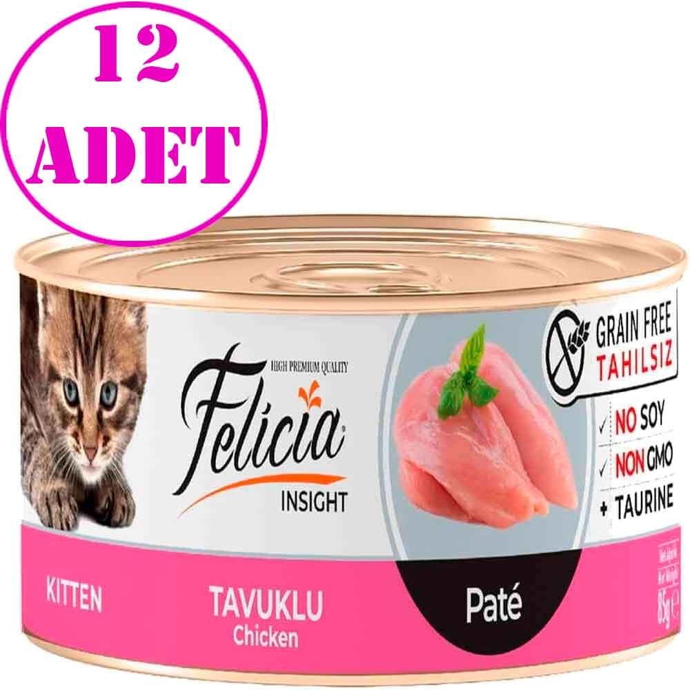 Felicia Tahılsız Kitten Tavuklu Kıyılmış Yaş Kedi Maması 85 Gr 15 AD 20394004 Amazon Pet Center