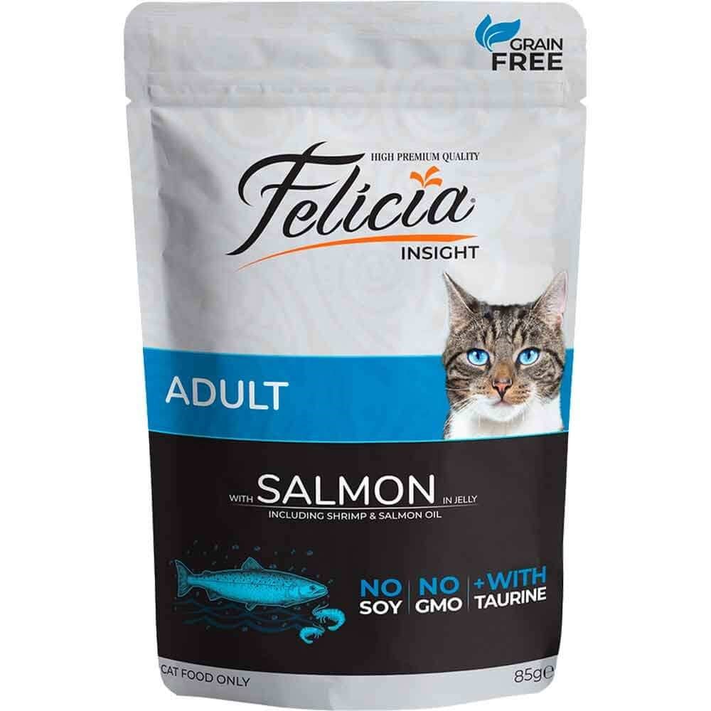 Felicia Yaş Kedi Maması Tahılsız Somonlu 85 gr 8682631200060 Felicia Yetişkin Kedi Konserve Mamaları Amazon Pet Center