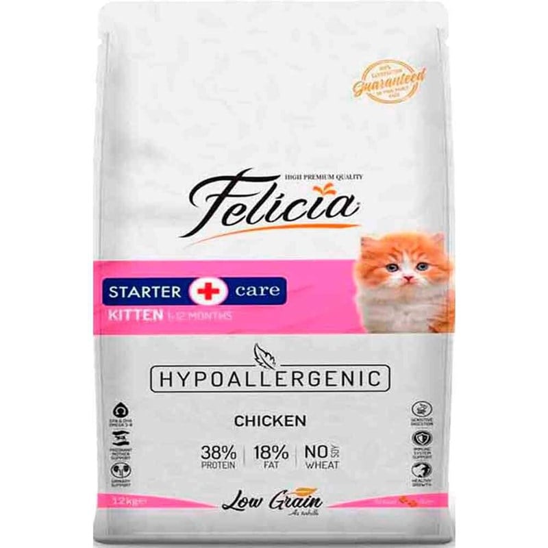 Felicia Yavru Kedi Maması Az Tahıllı 12 Kg 8681299601271 Felicia Yavru Kedi Mamaları Amazon Pet Center