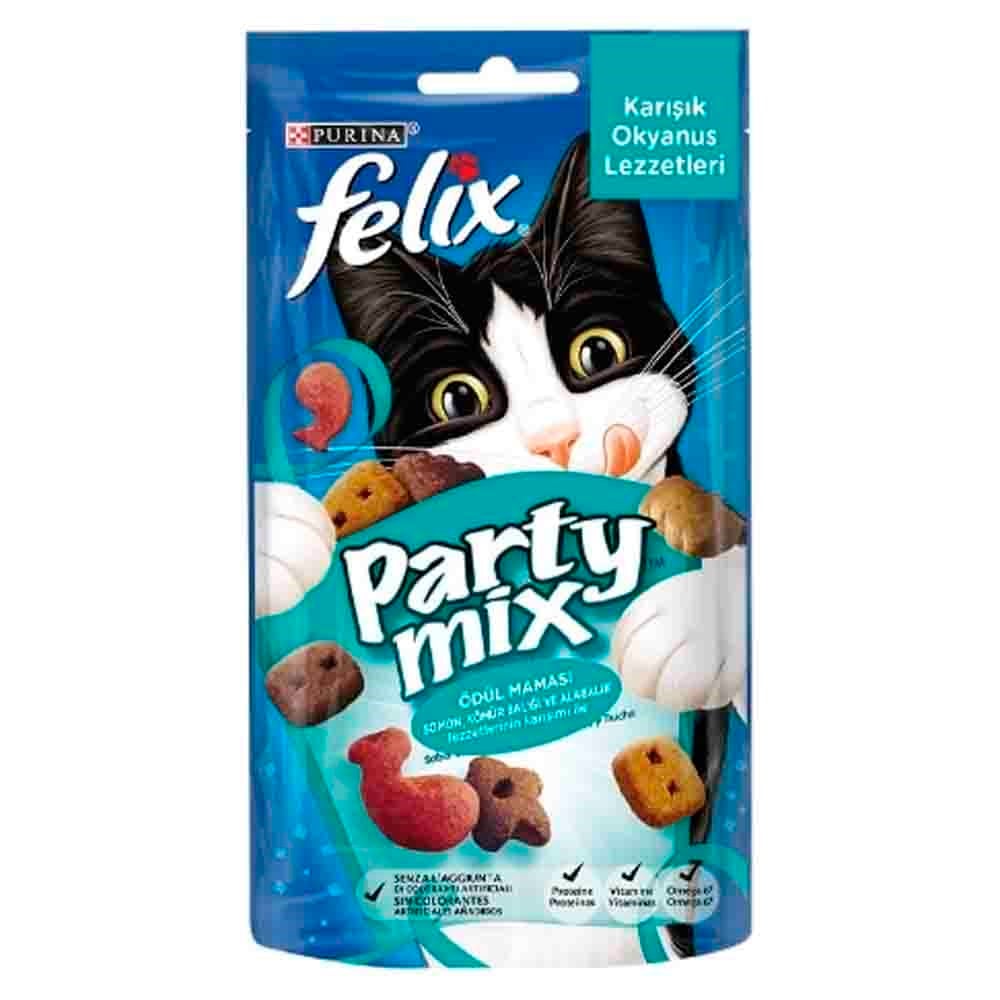 Felix Party Mix Somon Kömür Balığı ve Alabalıklı Kedi Ödül Maması 60 Gr 7613034119841 Amazon Pet Center