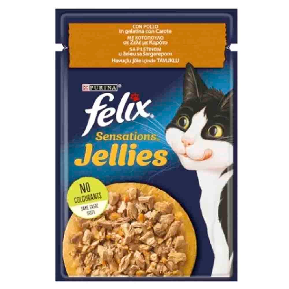 Felix Sensations Tavuklu ve Havuçlu Yaş Kedi Maması 85 gr 7613287484611 Amazon Pet Center