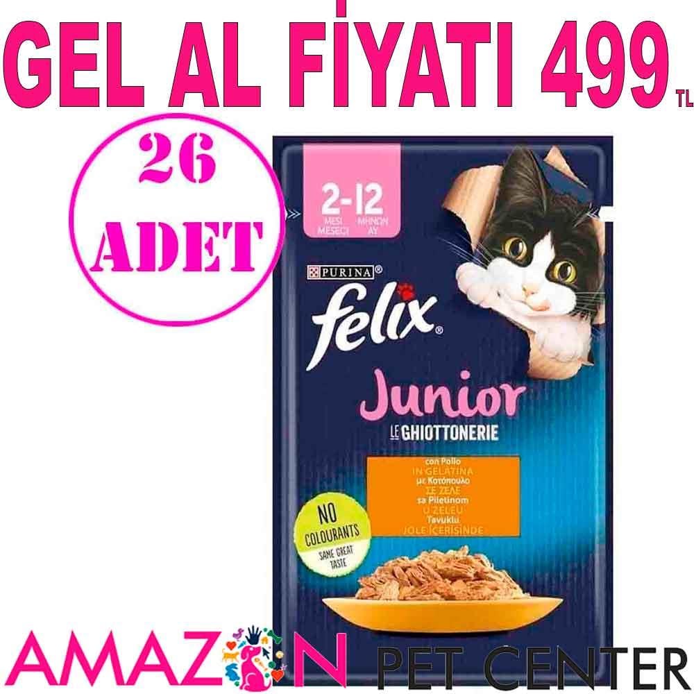 Felix Tavuklu Yaş Yavru Kedi Maması 85 Gr 26 AD 20053000 Amazon Pet Center