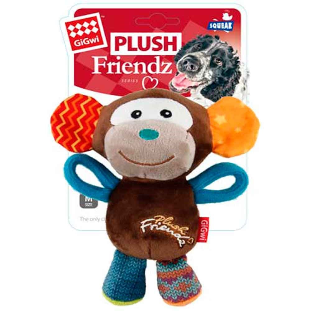 Gigwi Köpek Oyuncağı Plush Friendz Sesli Peluş Maymun 846295062862 Amazon Pet Center