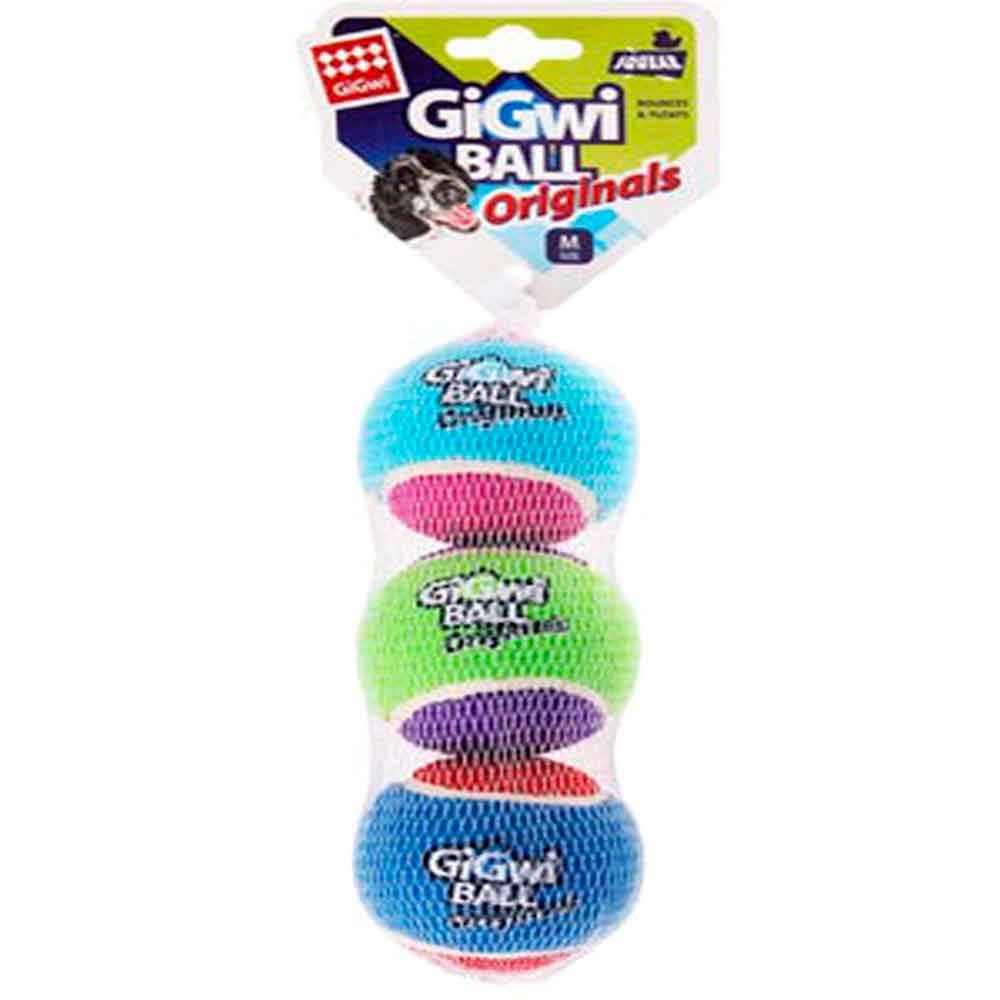 Gigwi Köpek Oyuncağı Tenis Topu 3'lü Köpek Oyuncağı 6 cm 846295061186 Amazon Pet Center