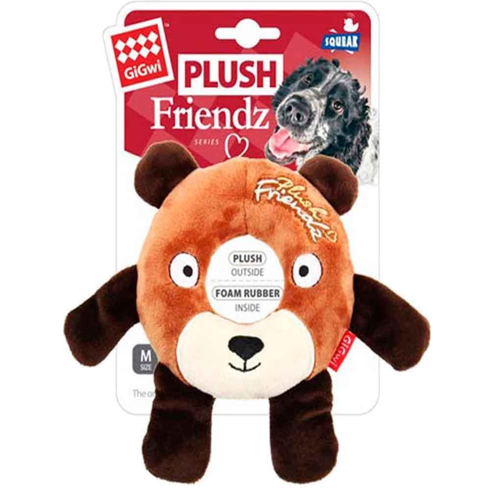 Gigwi Plush Friends Köpek Oyuncağı Sesli Peluş Simit Ayı 19 cm 846295062398 Amazon Pet Center