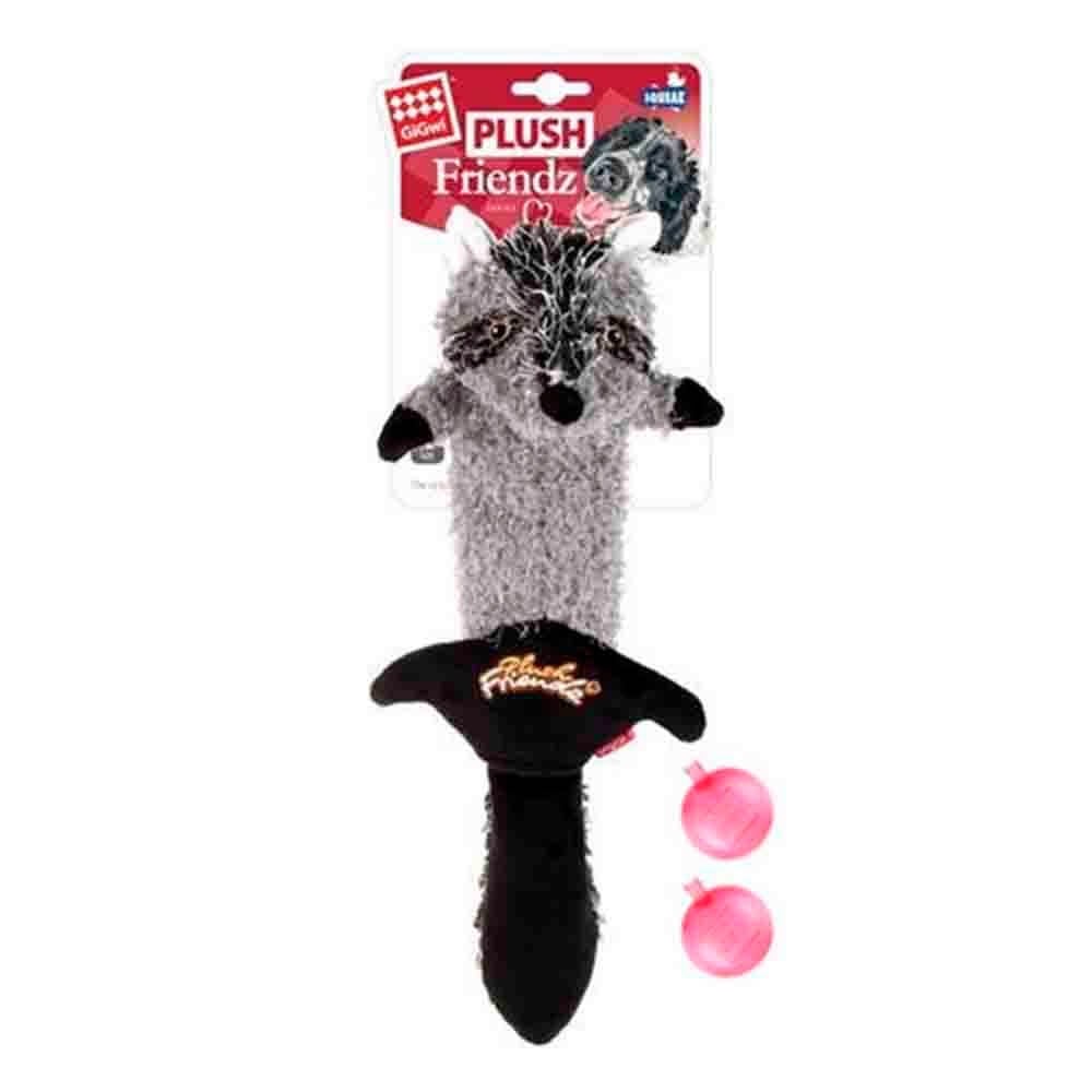 GiGwi Plush Friendz Rakun Peluş Köpek Oyuncağı Sesli 846295063005 Gigwi Kumaş ve Peluş Köpek Oyuncakları Amazon Pet Center
