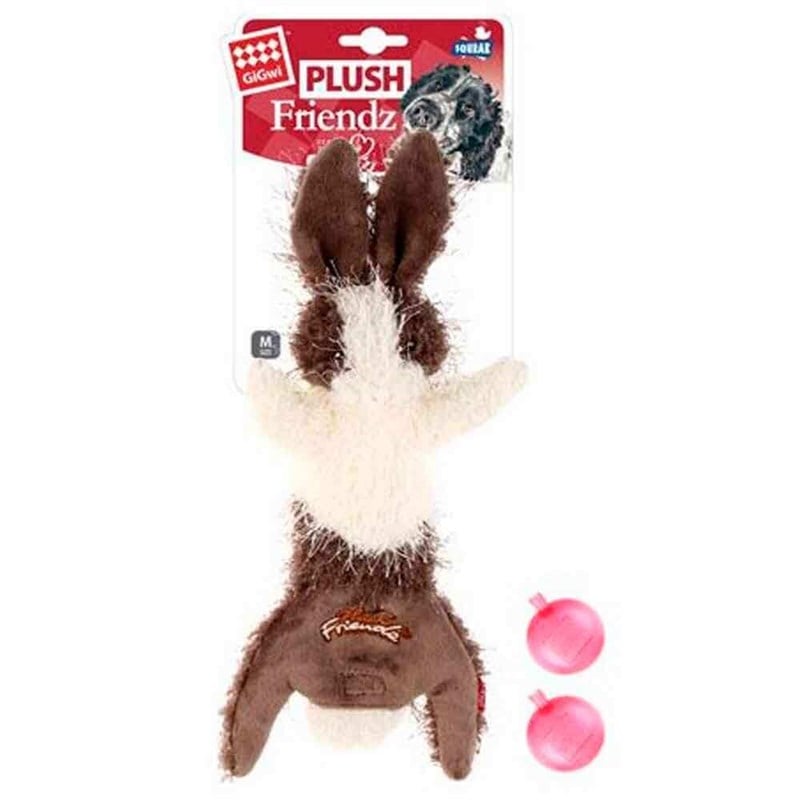 GiGwi Plush Friendz Tavşan Peluş Köpek Oyuncağı Sesli 846295063043 Gigwi Kumaş ve Peluş Köpek Oyuncakları Amazon Pet Center