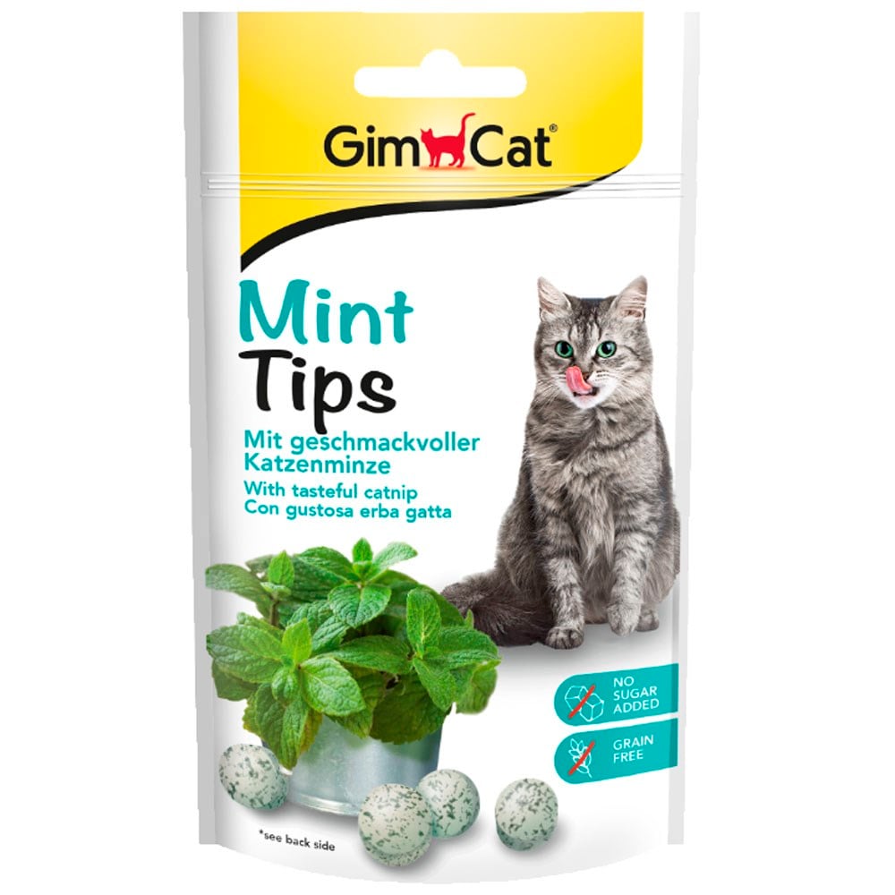 GimCat Mint Tips Kedi Otlu Şekersiz Kedi Ödülü 40gr 4002064418742 Amazon Pet Center