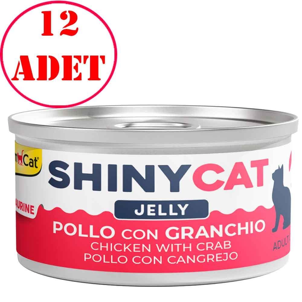 Gimcat Shiny Cat Jel İçinde Tavuk ve Yengeçli Kedi Konservesi 70 Gr 12 AD 21414008 Amazon Pet Center