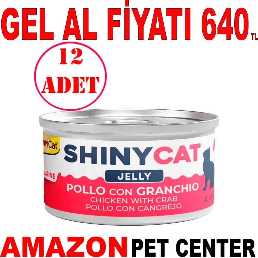 Gimcat Shiny Cat Jel İçinde Tavuk ve Yengeçli Kedi Konservesi 70 Gr 12 AD 21415005 Amazon Pet Center