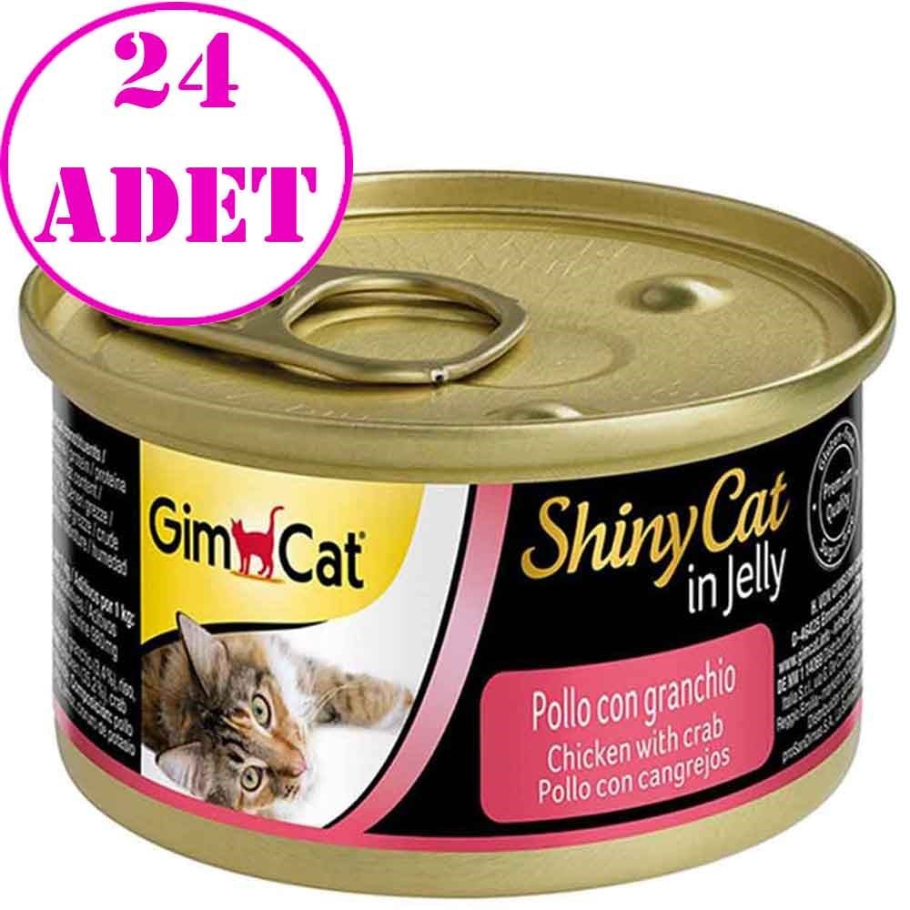 Gimcat Shiny Cat Jel İçinde Tavuk ve Yengeçli Kedi Konservesi 70 gr 24 AD 32126273 Gimpet Koli Kedi Konserve Mamaları Amazon Pet Center