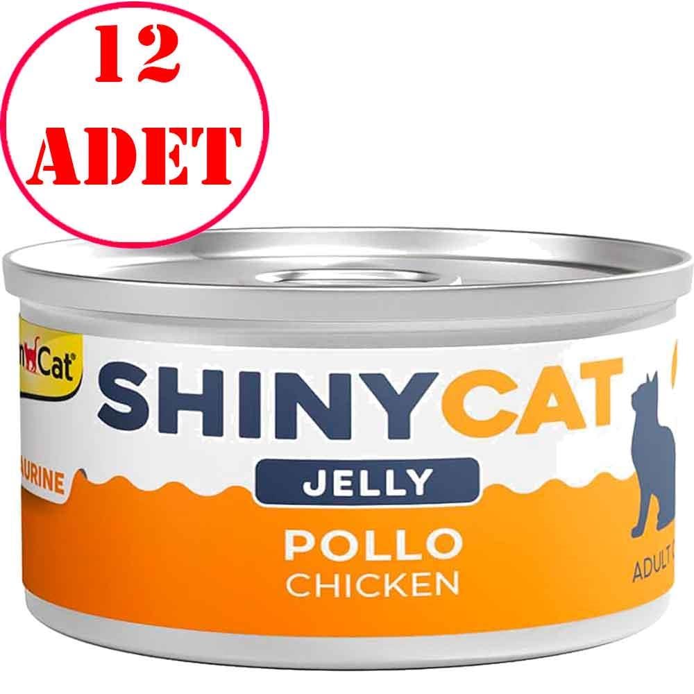 Gimcat Shiny Cat Jel İçinde Tavuklu Kedi Konservesi 70 gr 12 AD 20119003 Amazon Pet Center