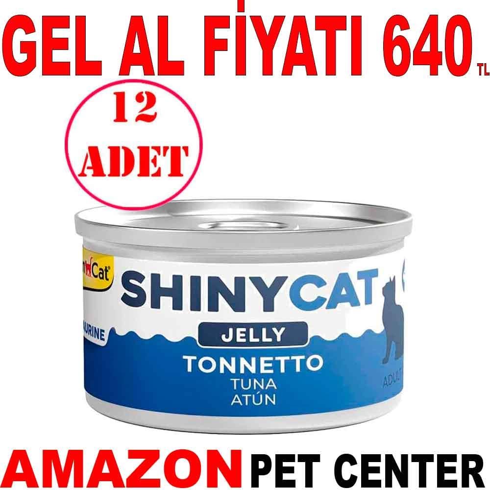 Gimcat Shiny Cat Jel İçinde Ton Balıklı Kedi Konservesi 70 gr 12 AD 20134006 Amazon Pet Center