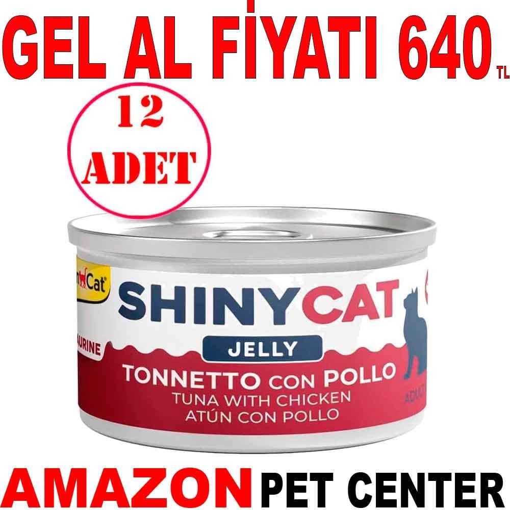 Gimcat Shiny Cat Jel İçinde Ton Balıklı ve Tavuklu Konserve 70 gr 12 AD 20132002 Amazon Pet Center