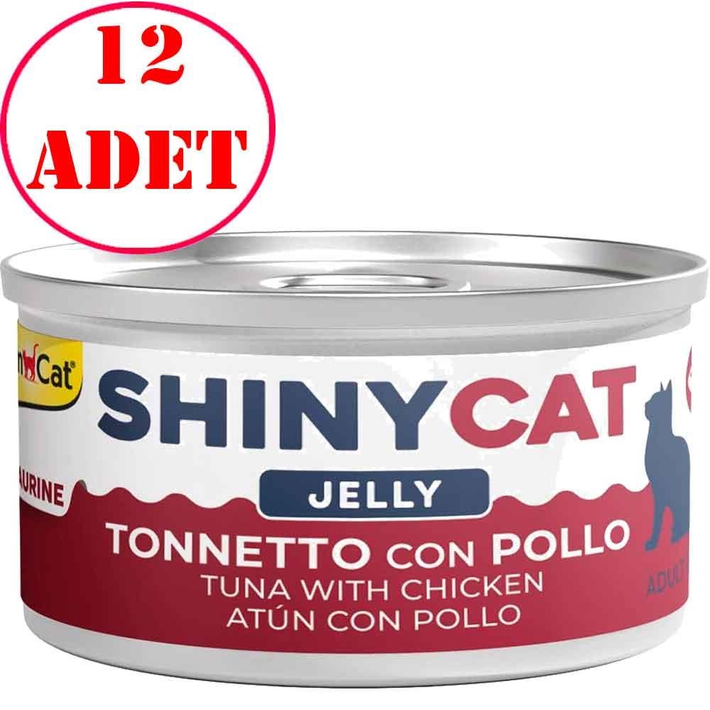 Gimcat Shiny Cat Jel İçinde Ton Balıklı ve Tavuklu Konserve 70 gr 12 AD 20131005 Amazon Pet Center
