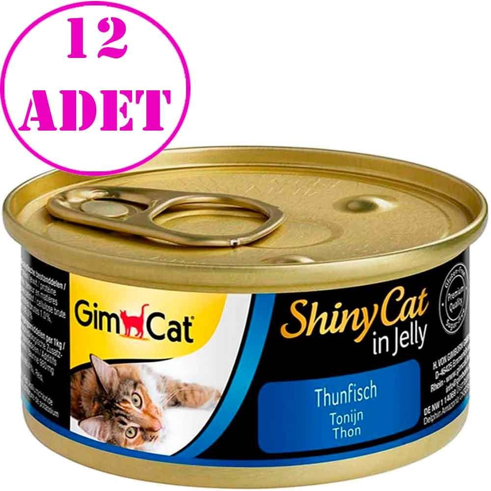Gimcat Shiny Cat Jel İçinde Ton Balıklı Kedi Konservesi 70 gr 12 AD 20133009 Amazon Pet Center