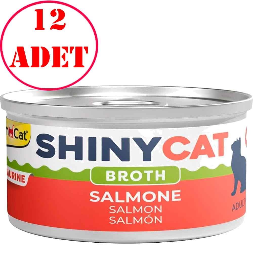 Gimcat Shinycat Kedi Konservesi Soslu Somon Balıklı 70 Gr 12 AD 22100009 Amazon Pet Center
