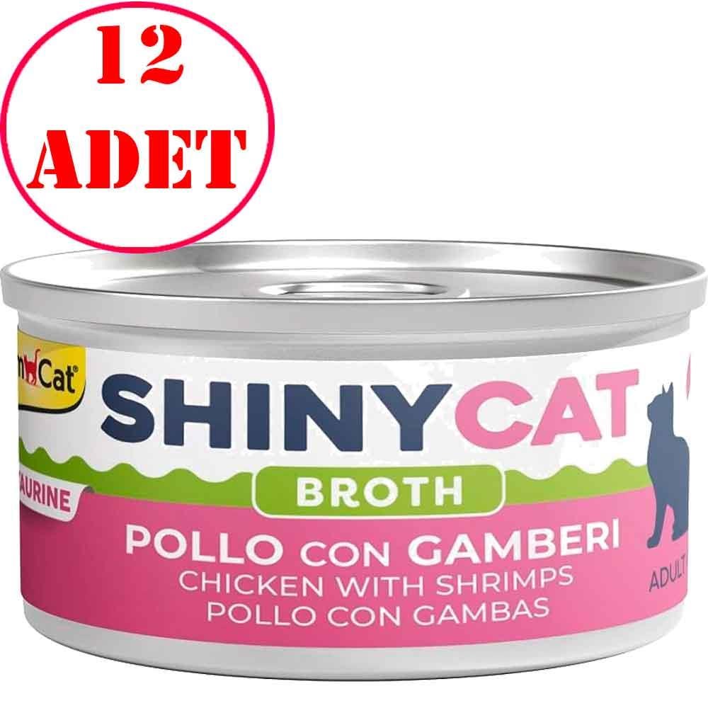 Gimcat Shinycat Kedi Konservesi Tavuk ve Karidesli 70 Gr 12 AD 22097002 Amazon Pet Center