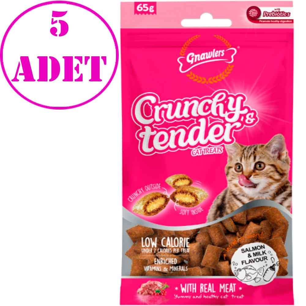 Gnawlers Kedi Ödülü Crunchy & Tender Somonlu ve Sütlü 65 Gr 5 AD 21486005 Amazon Pet Center
