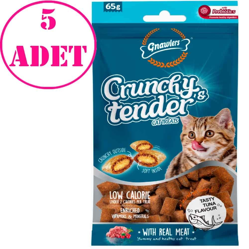 Gnawlers Kedi Ödülü Crunchy & Tender Ton Balıklı 65 Gr 5 AD 21541001 Amazon Pet Center