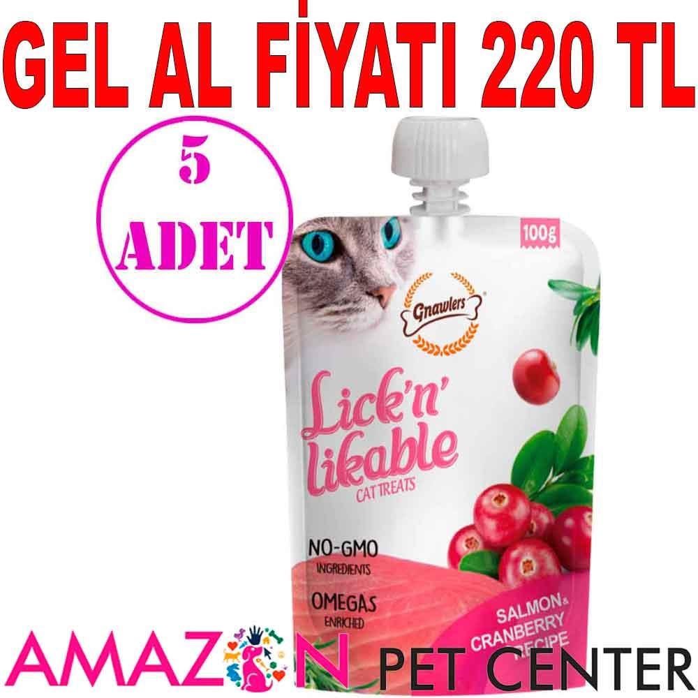 Gnawlers Kedi Ödülü Somonlu ve Kızılcıklı Krema 100 Gr 5 AD 21481000 Amazon Pet Center