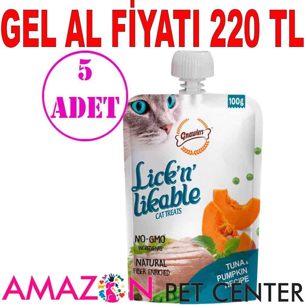 Gnawlers Kedi Ödülü Ton Balıklı ve Balkabaklı Krema 100 Gr 5 AD 21478000 Amazon Pet Center