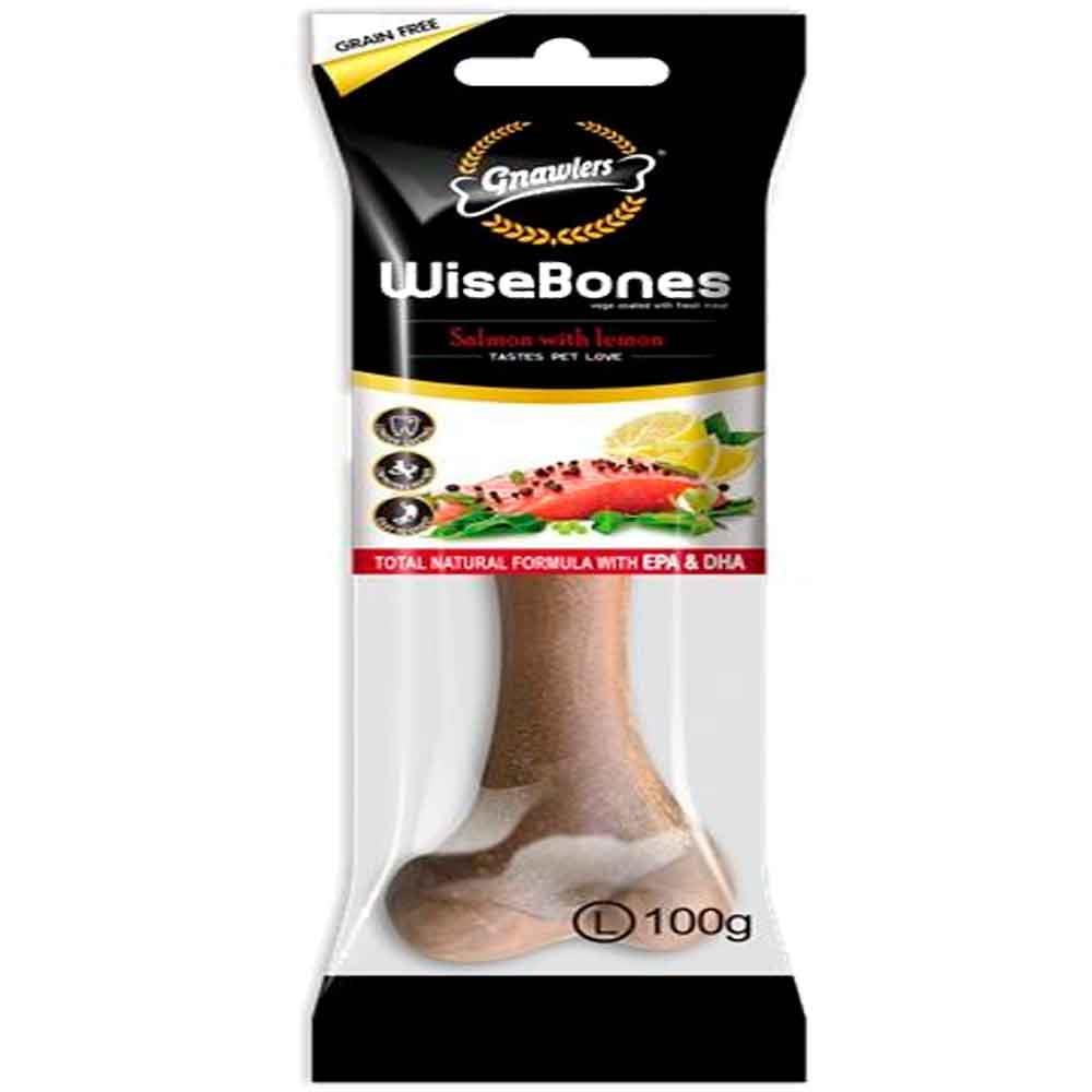 Gnawlers Köpek Ödül Kemiği Somonlu ve Limonlu 100 Gr 6942133307868 Amazon Pet Center
