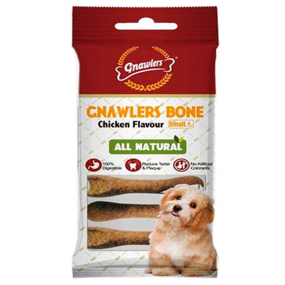 Gnawlers Köpek Ödül Kemiği Tavuk Aromalı 6'lı Paket 6942133301149 Amazon Pet Center
