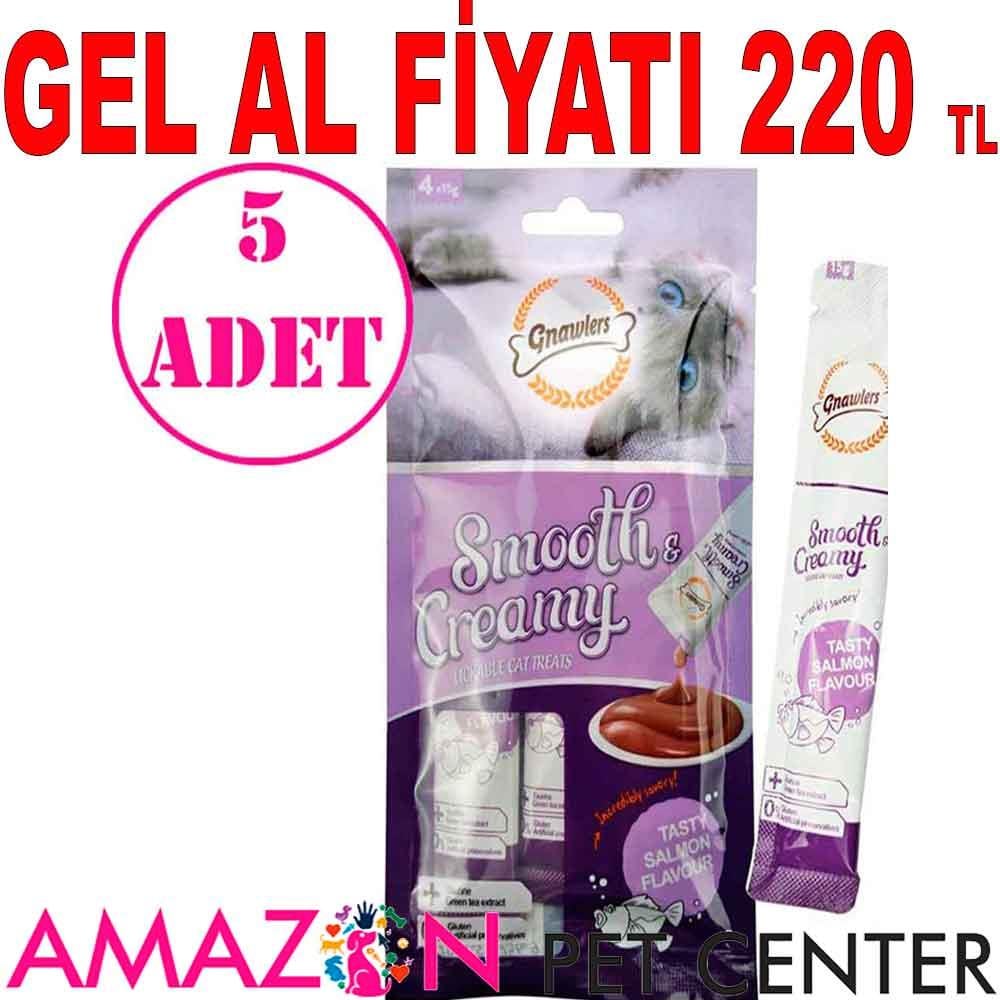 Gnawlers Krema Kedi Ödülü Somonlu 4x15 Gr 5 AD 21551000 Amazon Pet Center