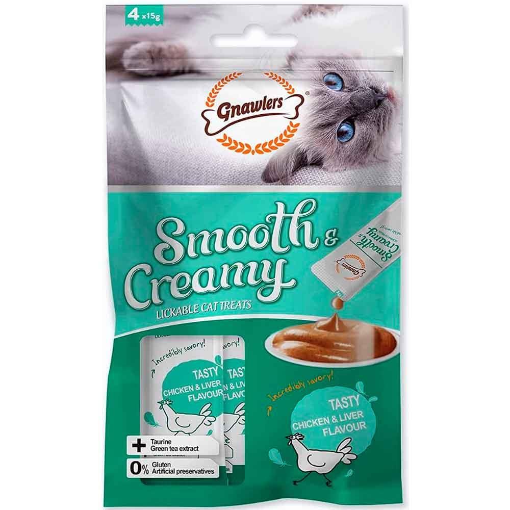 Gnawlers Krema Kedi Ödülü Tavuklu Ciğerli 4x15 Gr 6942133310769 Amazon Pet Center