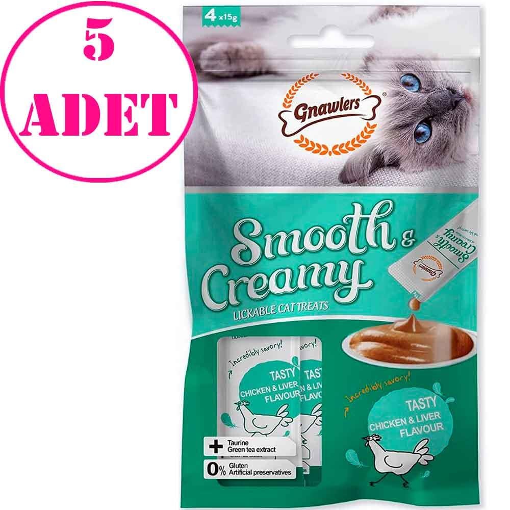 Gnawlers Krema Kedi Ödülü Tavuklu Ciğerli 4x15 Gr 5 AD 21559006 Amazon Pet Center