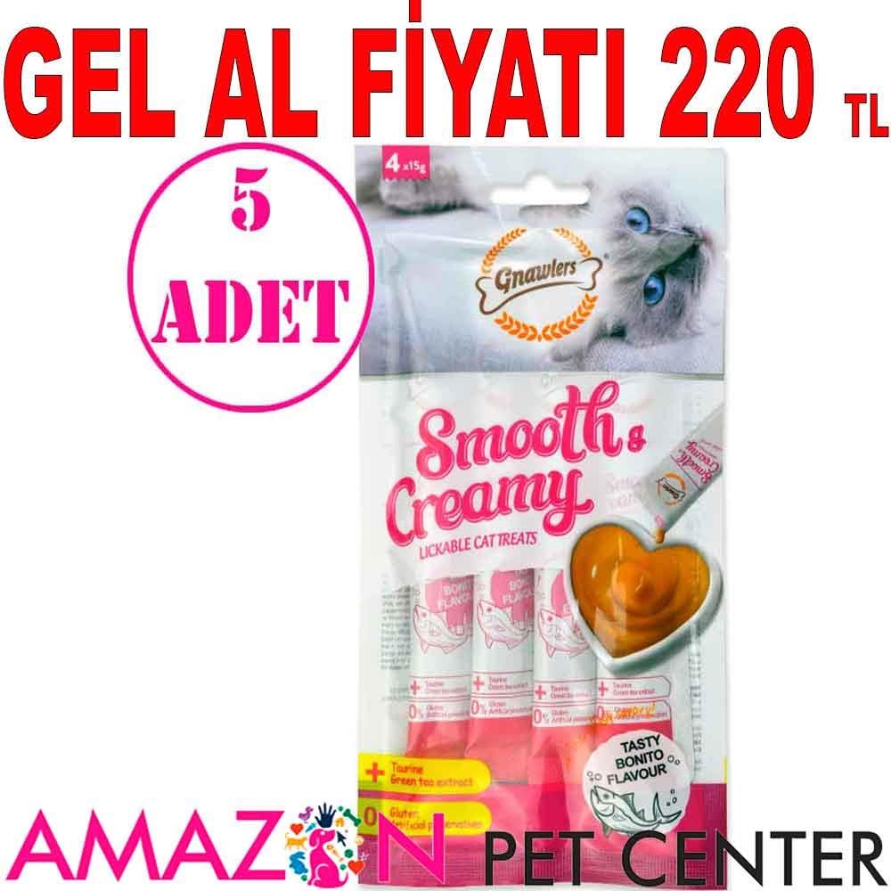 Gnawlers Krema Kedi Ödülü Ton Balıklı 4x15 Gr 5 AD 21557002 Amazon Pet Center