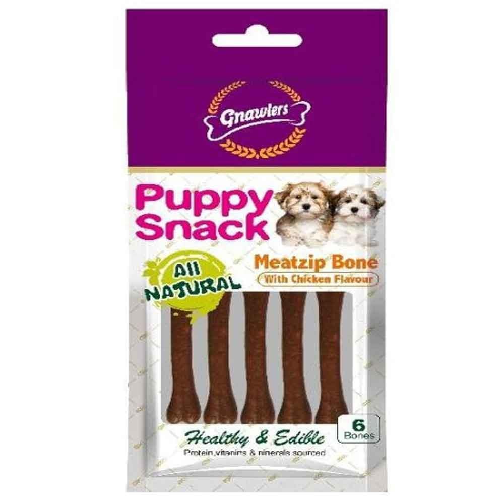 Gnawlers Yavru Köpek Ödülü Meatzip Bone 6'lı Paket 6942133302405 Amazon Pet Center