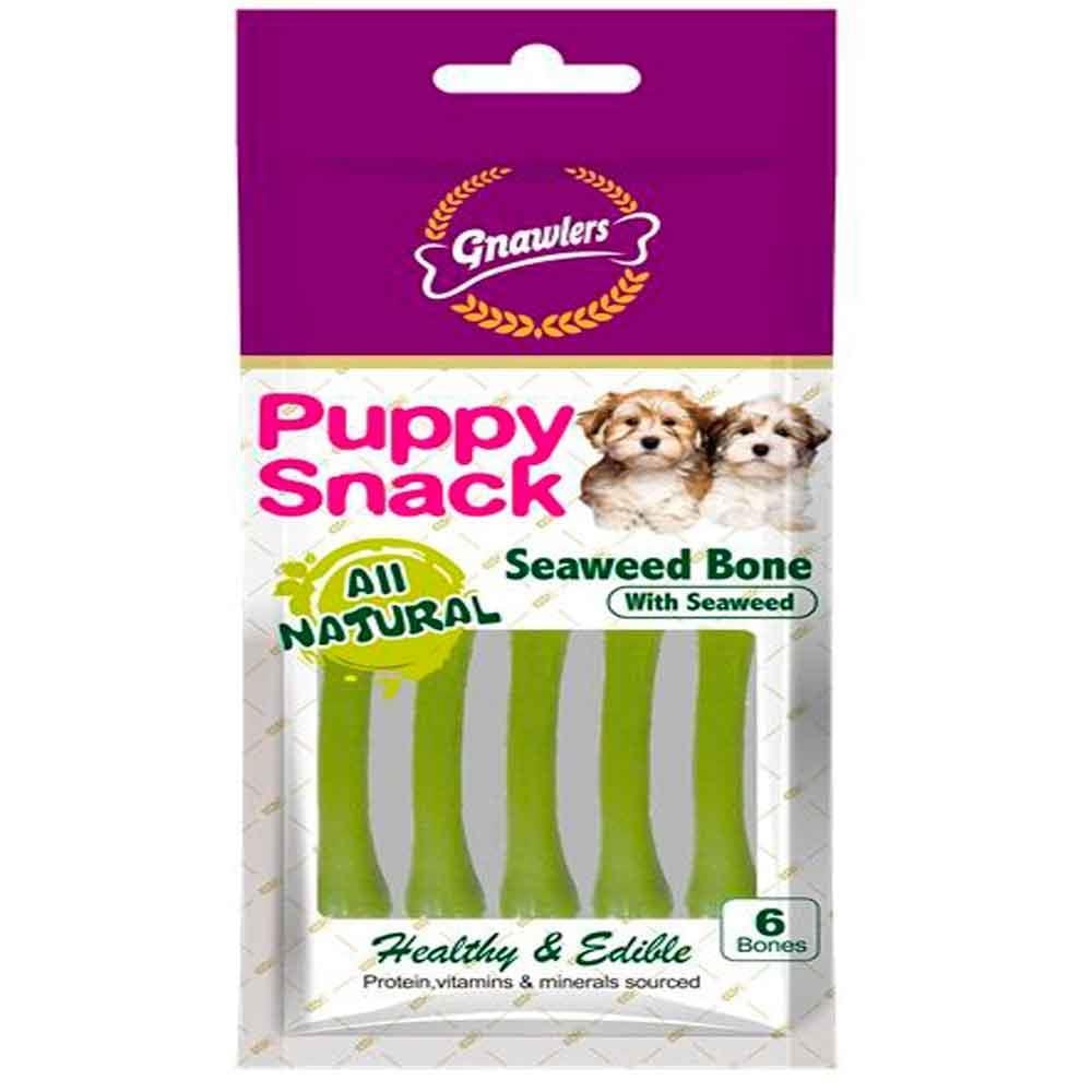 Gnawlers Yavru Köpek Ödülü Seaweed Bone 6'lı Paket 6942133300845 Amazon Pet Center