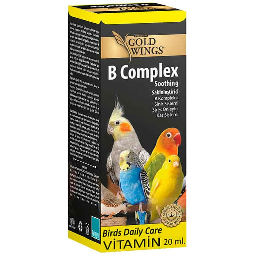 Gold Wings B Complex Vitamin Kuşlar İçin Stres Önleyici 20 ml 8682631201937 Amazon Pet Center