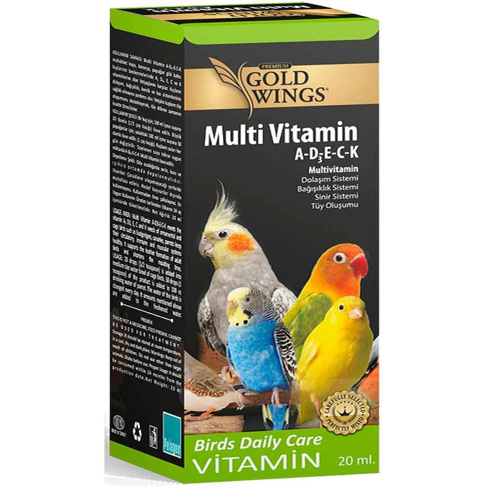 Gold Wings Multivitamin (Tüy Oluşum Destekleyici) 20 ML 8682631201920 Amazon Pet Center