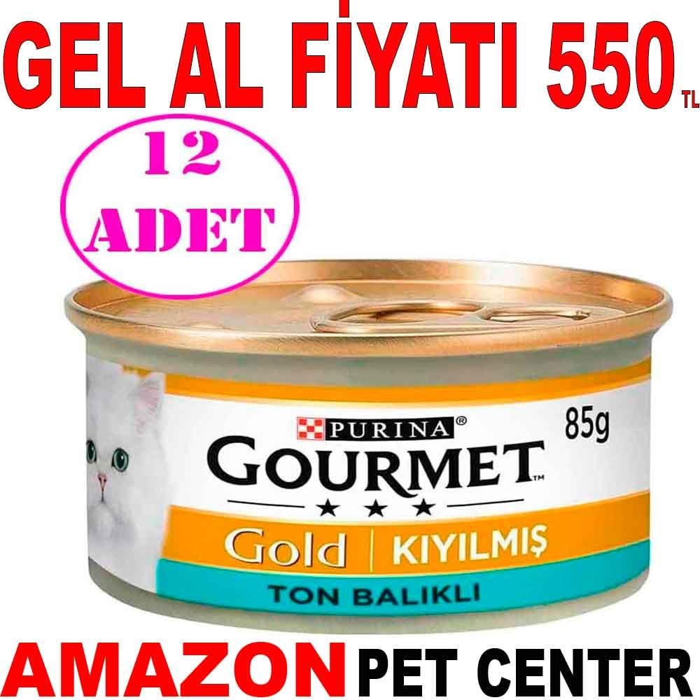 Gourme Gold Kıyılmış Ton Balıklı Kedi Konservesi 85 Gr 12 AD 21836008 Amazon Pet Center