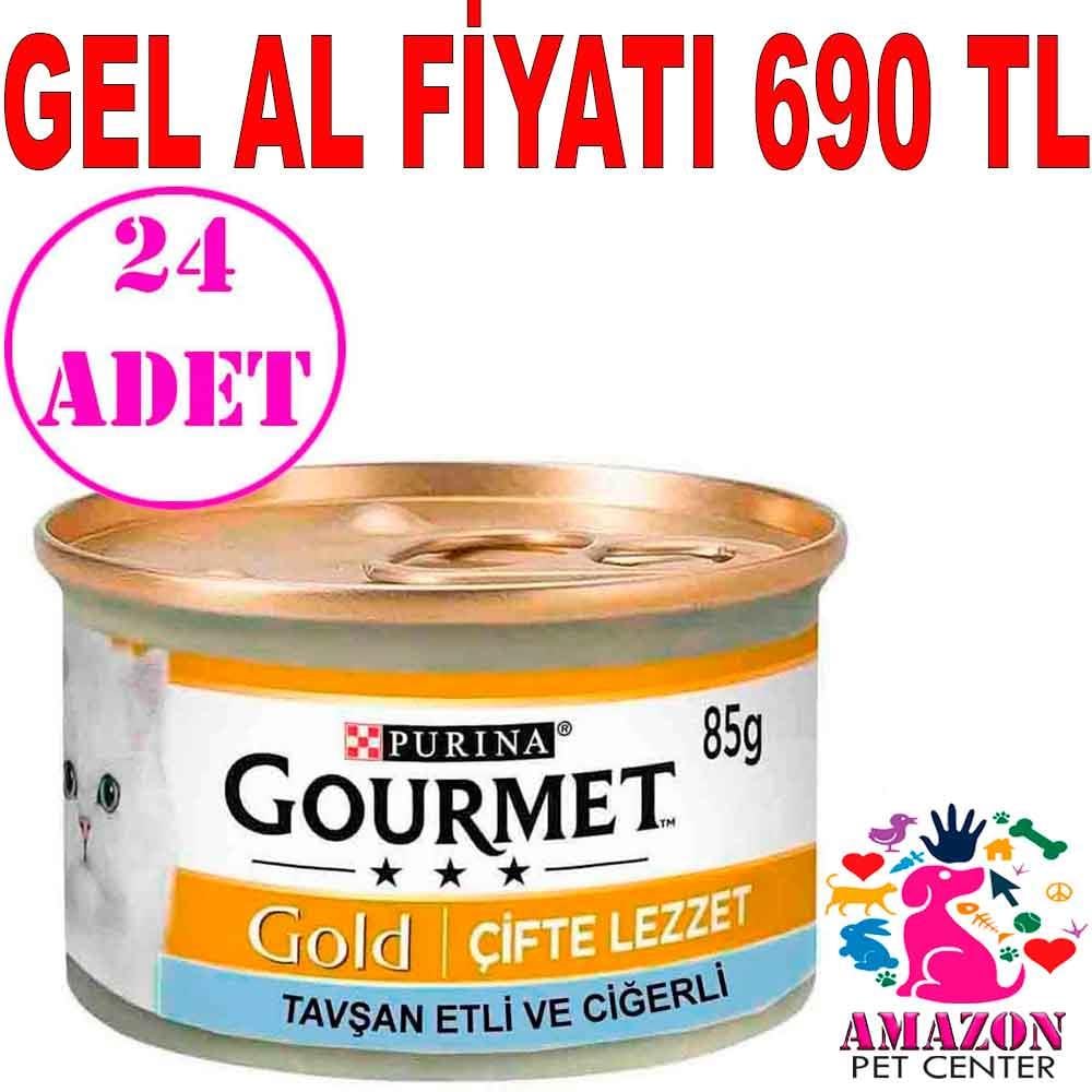 Gourmet Gold Ciğerli Tavşanlı Kedi Konservesi 85 gr 24 ADET 18289008 Amazon Pet Center
