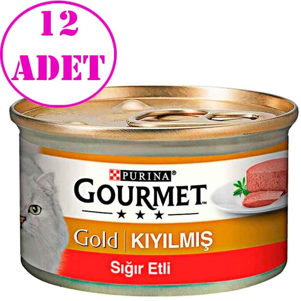 Gourmet Gold Kıyılmış Sığır Etli Kedi Konservesi 85 Gr 12 AD 21839009 Amazon Pet Center