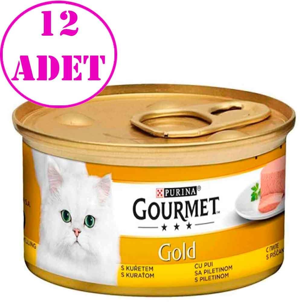Gourmet Gold Kıyılmış Tavuklu Kedi Konservesi 85 Gr 12 AD 21837005 Amazon Pet Center