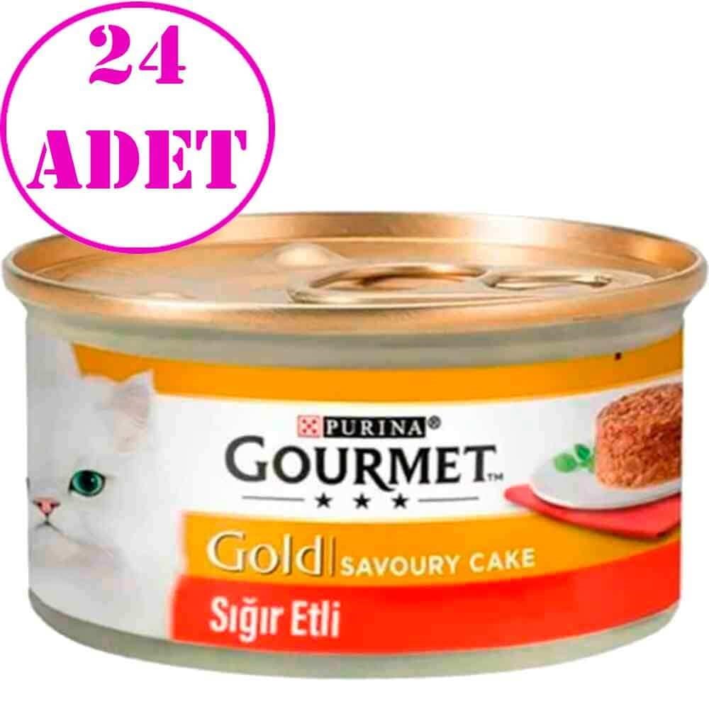 Gourmet Gold Savoury Sığır Etli Yetişkin Kedi Konservesi 85 gr 24 AD 32123753 Gourmet Yetişkin Kedi Konserve Mamaları Amazon Pet Center